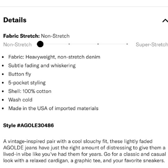 Agolde Lana Straight Leg Jeans Size 28 Vintage Mid Rise - Picture 16 of 16